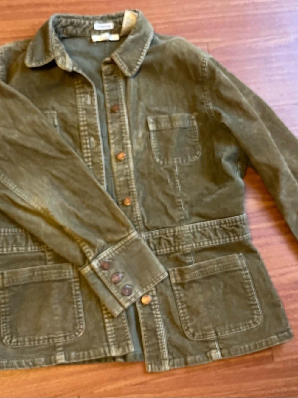 Jones New York Olive Green Military Field Jacket
